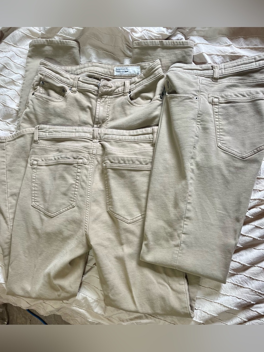 Men's Slim Chino Pants in Light Beige - Sweatpants Jeans / Khakis